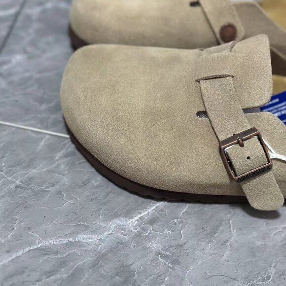 Birkenstock Suede Platform Shoes in Light Gray - Picture 3 of 5